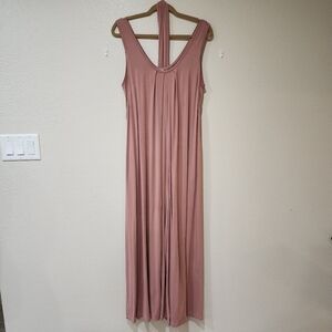 Latched Mama The Momper Sleeveless Maxi Nursing Momper Blush Mauve size Standard